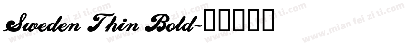 Sweden Thin Bold字体转换